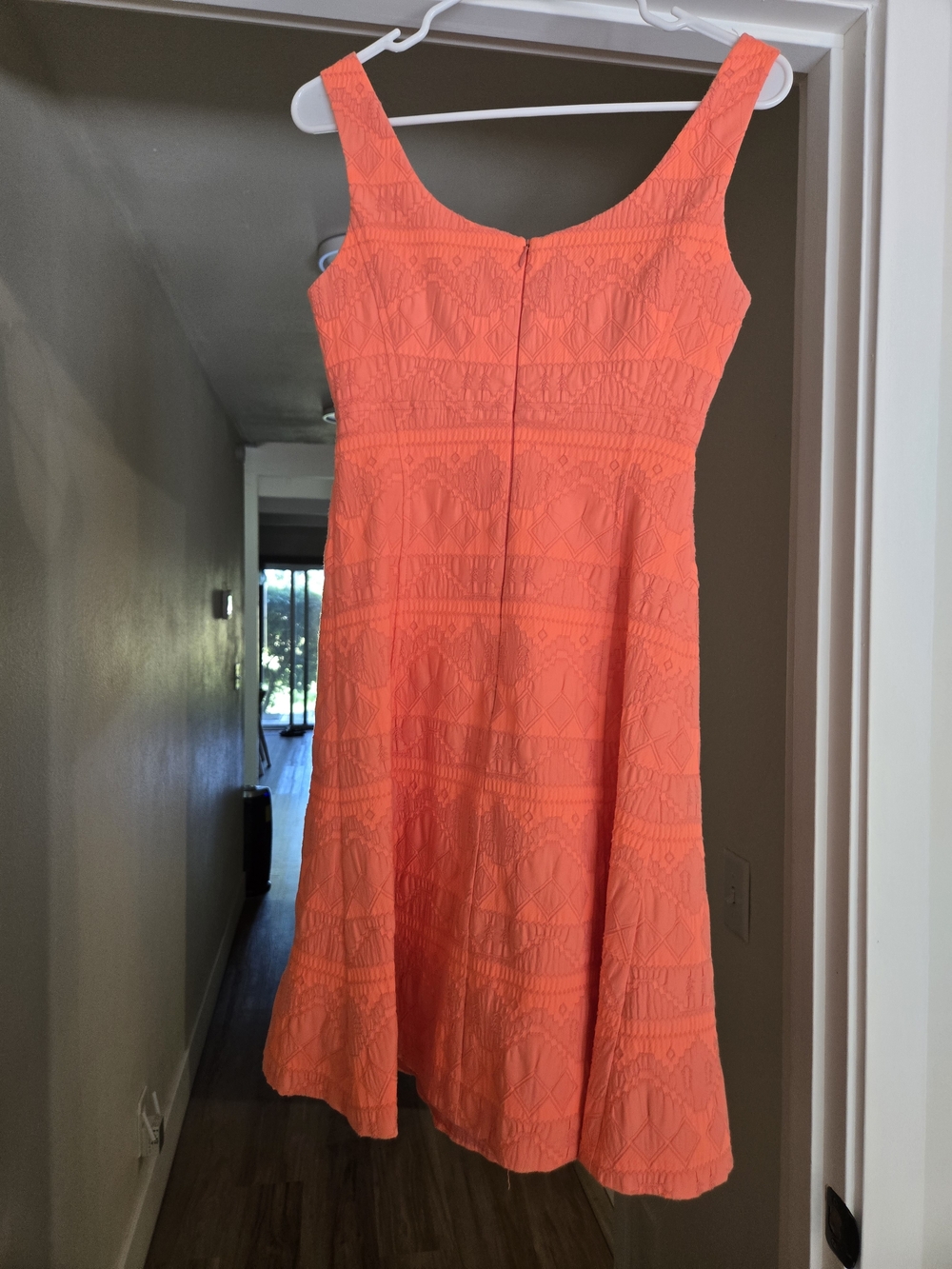 Nanette Lepore Neon Orange Structured Dress 0 - Picture 6 of 13